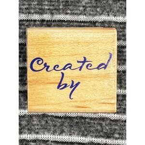 Hero Arts Rubber Stamp Good Created by Script Wood Mount A1840